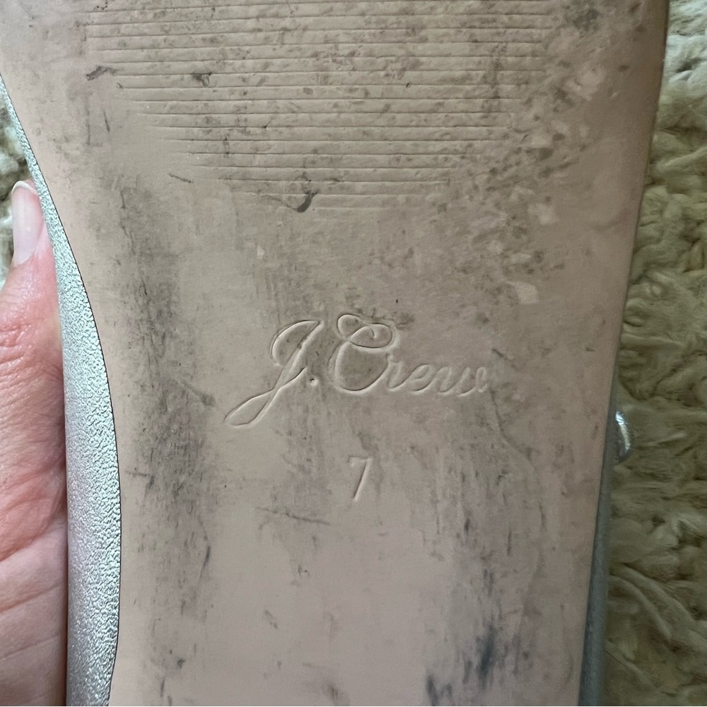 J. Crew Silver Leather Mary Janes - Picture 4 of 14